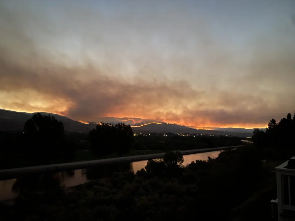The Valley Fire burns in the Boise foothills on Oct. 4 in this file photo taken from Southeast Boise. (File photo courtesy of Robbie Johnson/Idaho Department of Lands)