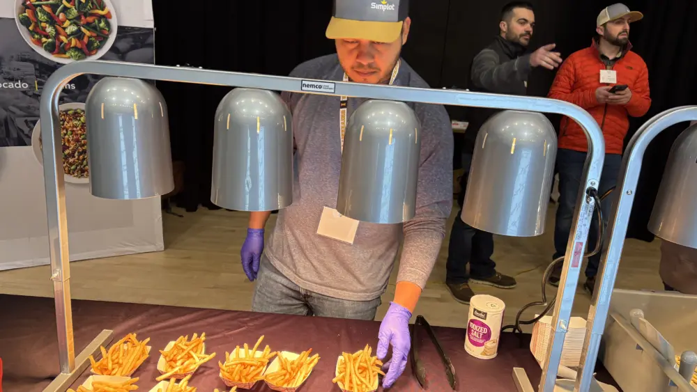 J.R. Simplot Co. fries are served at the 2025 Idaho Potato Conference, hosted in Pocatello by the University of Idaho.