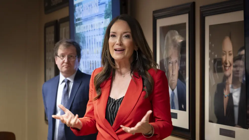U.S. Agriculture Secretary Brooke Rollins speaks at the Department of Agriculture in Washington on June 12, 2025. Photo: Tom Witham / U.S. Department of Agriculture via Flickr / PDM 1.0
