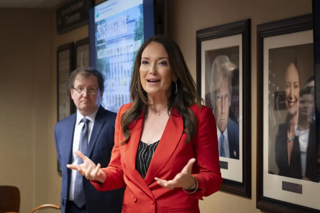 U.S. Agriculture Secretary Brooke Rollins speaks at the Department of Agriculture in Washington on June 12, 2025. Photo: Tom Witham / U.S. Department of Agriculture via Flickr / PDM 1.0