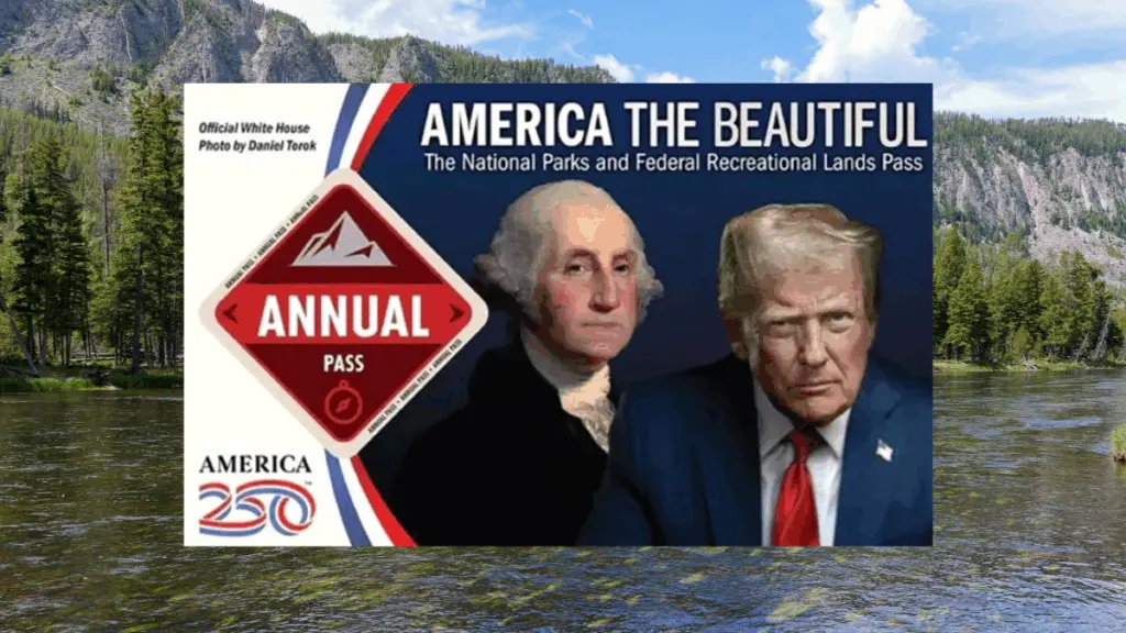America The Beautiful Park Pass Featuring Trump