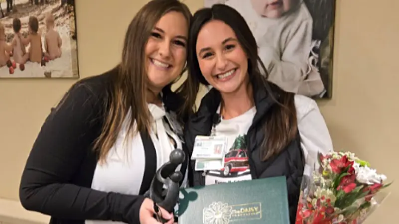 Kinsey Dewan (pictured right), a Registered Nurse at Pullman Regional Hospital’s BirthPlace, was recently honored with a DAISY Award, part of an international recognition program celebrating nurses who go above and beyond to provide compassionate, skillful care.