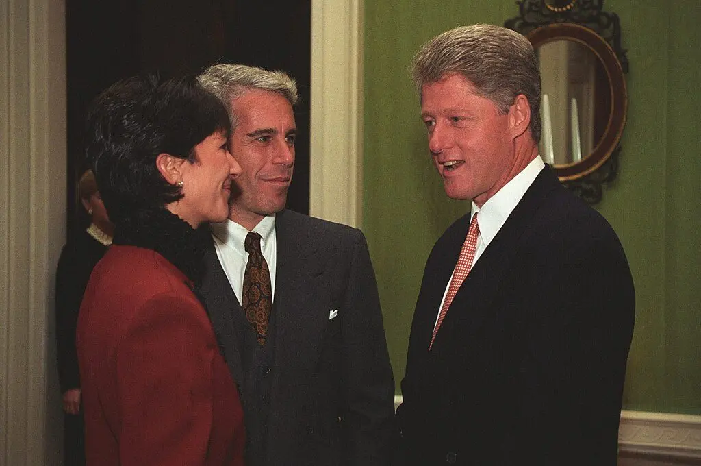 Jeffrey Epstein and Ghislaine Maxwell at the White House, Sept. 29, 1993. Photo: White House Archive / Wikimedia Commons /Public Domain / Cropped from Original