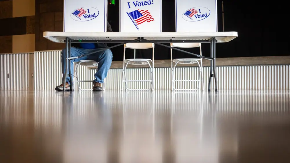 Bonneville County residents cast their votes during the May 21, 2024, primary election at The Waterfront Event Center in Idaho Falls. (Pat Sutphin for the Idaho Capital Sun)