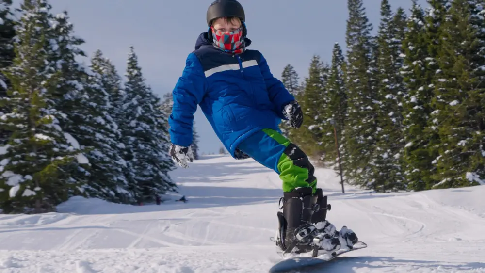 COTTONWOOD, Idaho (Nov. 3, 2025) — A young snowboarder descends Cottonwood Butte Ski Area’s impressive 845 ft. of vert. The mountain has not announced a projected opening date yet, but management is hoping for a longer snow season this year. The North Central Idaho destination, which typically offers night skiing on Fridays in January, is one of five nonprofit ski areas in the Gem State that affiliate with Ski Idaho. Visit skiidaho.us for more details. (Photo by Jim Bolser for Ski Idaho)