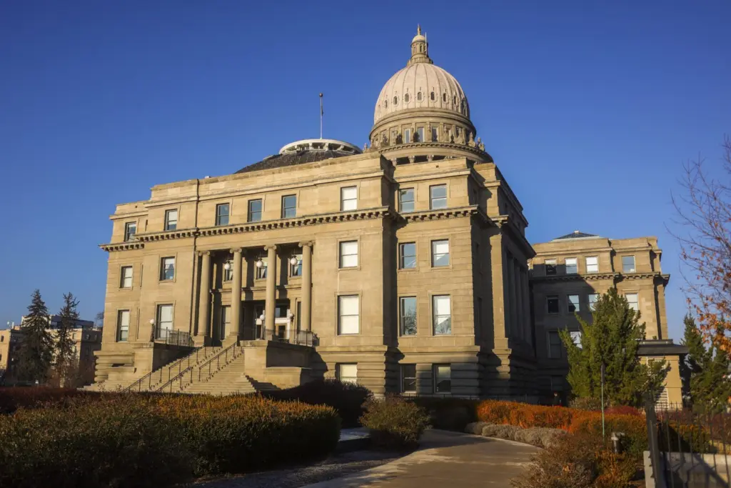 The exterior of the Idaho Statehouse as seen on Jan. 14, 2026, in Boise. (Photo by Pat Sutphin for the Idaho Capital Sun)