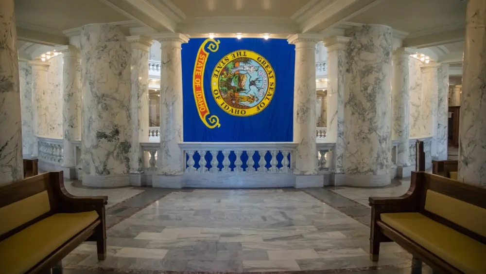 The rotunda at the Idaho State Capitol building in Boise as seen on March 23, 2021. (Otto Kitsinger for Idaho Capital Sun)