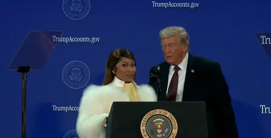 Screenshot from “President Trump Delivers Remarks on Trump Accounts” (YouTube, uploaded by The White House).