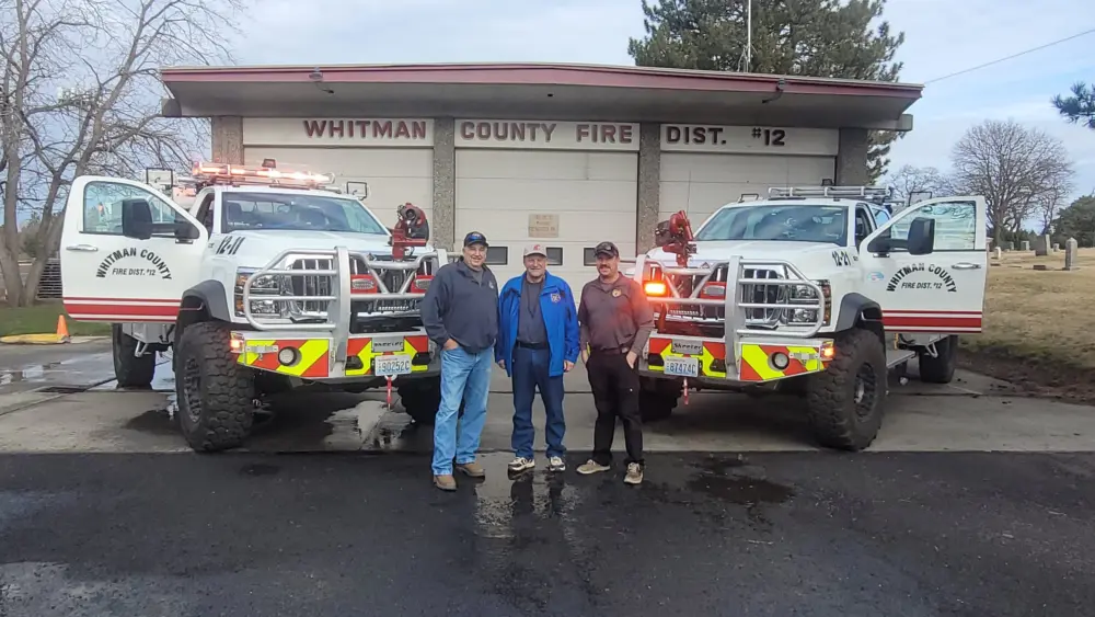 LEFT TO RIGHT: D12 Chief Lester Erwin, D12 Commissioner Alan Martinson, D12 Captain Dave McKeirnan