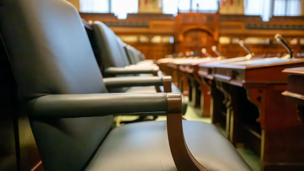 Photo by Héctor Berganza: https://www.pexels.com/photo/luxurious-seats-in-an-elegant-courtroom-32266774/