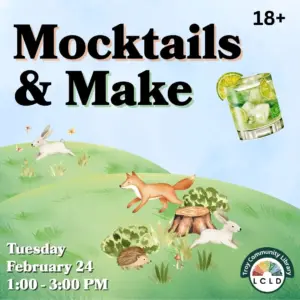 Mocktails & Make Event Image from Latah County Library District Facebook