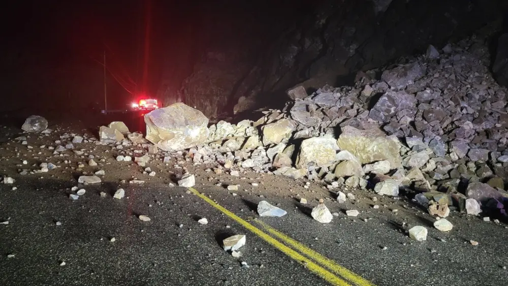 Driver Escapes Injury After Rock Slide Hits Camper Near Asotin