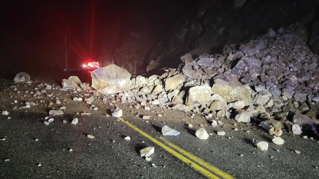Driver Escapes Injury After Rock Slide Hits Camper Near Asotin