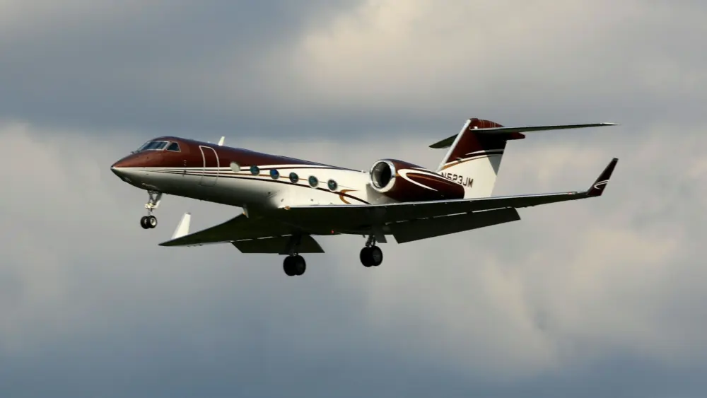 A Gulfstream business jet in flight. Washington lawmakers are considering repealing a proposed 10% luxury tax on private aircraft valued over $500,000.