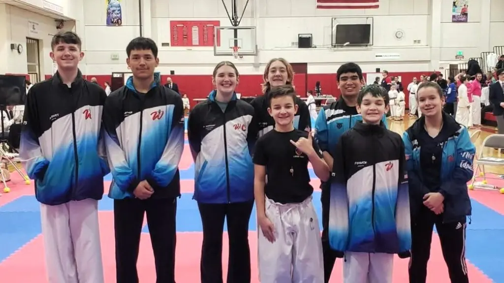 From left to right back row: Milo Jones, Anton Arthur, Makaela Everheart, CC Subis, and Luke Heavrin From left to right front row: Maverick Campbell, Zeus Fenwick, and Jayden Henderson