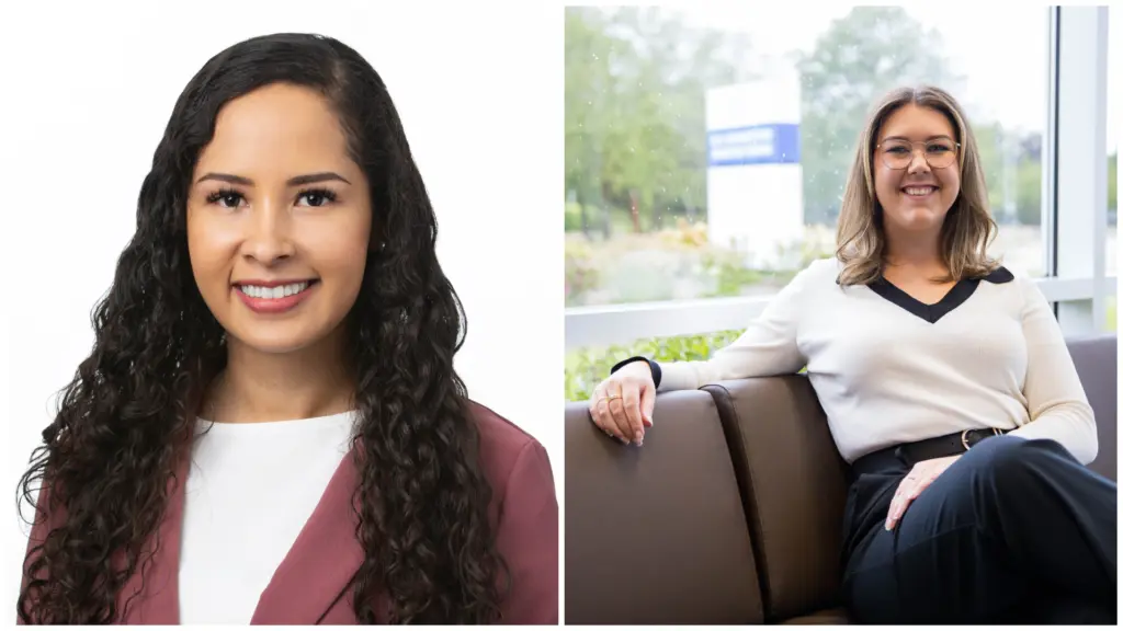 Angelica Salazar (left) and Taylor Howell (right), both leaders at Schweitzer Engineering Laboratories, were named 2026 STEP Ahead Award honorees by The Manufacturing Institute for their leadership and contributions to the manufacturing industry. Photo credit: Courtesy of Schweitzer Engineering Laboratories (SEL)