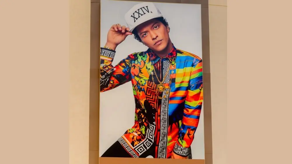 Bruno Mars show poster^ Park Theater^ Monte Carlo Resort and Casino Las Vegas Strip in Paradise^ Nevada^ United States LAS VEGAS^ USA - SEP 21^ 2017