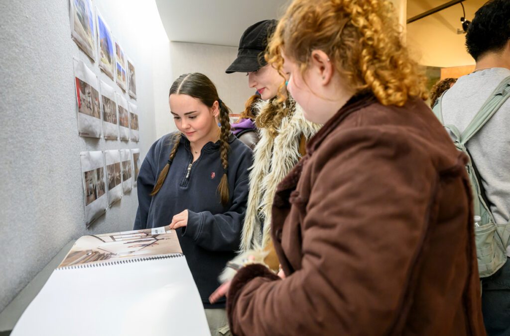 The School of Design and Construction is celebrating Schweitzer Engineering Hall and the collaborative design and construction that went into it with a gallery exhibition on the first floor of WSU’s Carpenter Hall. The exhibition, on display until March 26, documents the building’s journey (photo courtesy of WSU).