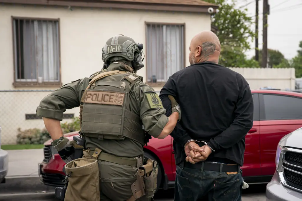 Department of Homeland Security (DHS) Secretary Kristi Noem participates in U.S. Immigration and Customs Enforcement (ICE) Enforcement and Removal Operations (ERO) in Los Angeles, California, June 12, 2025. (DHS photo by Tia Dufour)
