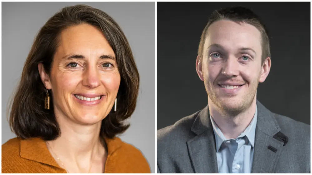 Dr. Bryn Parker (left) and Dr. Michael Fields (right) were recognized with statewide honors by the Idaho Academy of Family Physicians. Photo credit: Gritman Medical Center