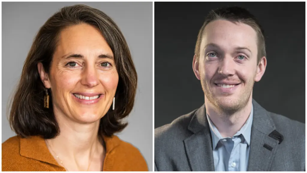 Dr. Bryn Parker (left) and Dr. Michael Fields (right) were recognized with statewide honors by the Idaho Academy of Family Physicians. Photo credit: Gritman Medical Center