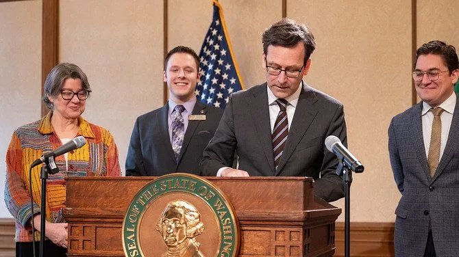 Governor Bob Ferguson signs bills from the 2026 legislative session into law.