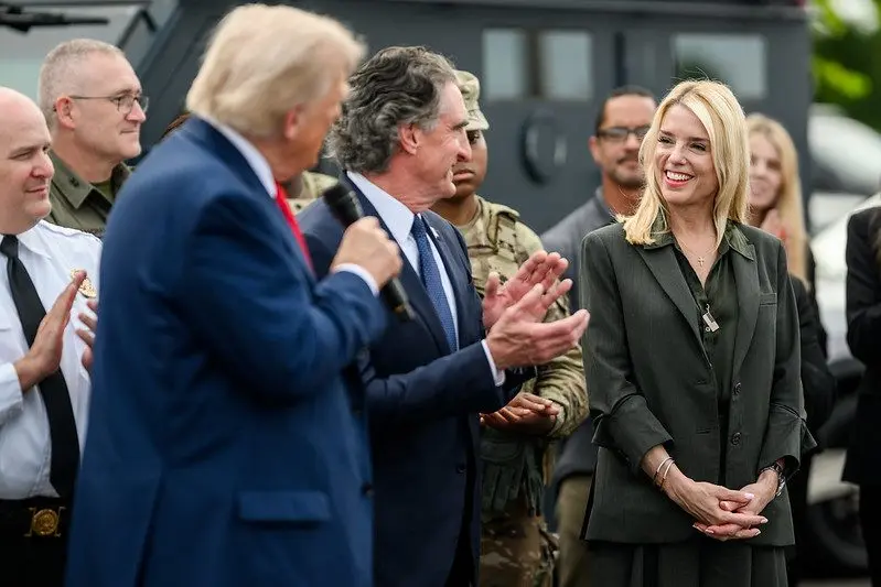 Attorney General Pam Bondi attends an event at the U.S. Park Police Anacostia Operations Facility in Washington, Aug. 21, 2025. Photo: Daniel Torok / Official White House Photo via Flickr / United States Government Work
