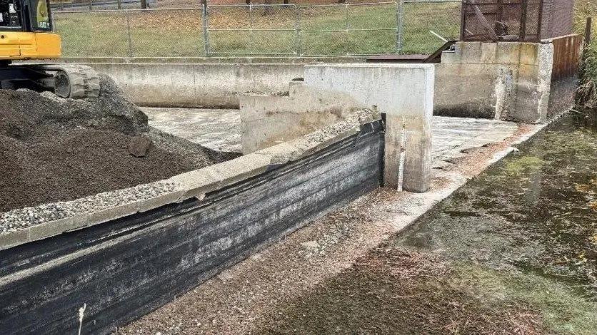 File photo of the Winchester Lake spillway during past modifications.- Idaho Fish and Game