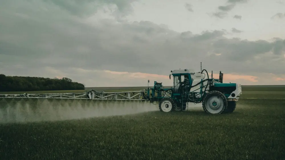 File photo of agricultural spraying equipment in use.