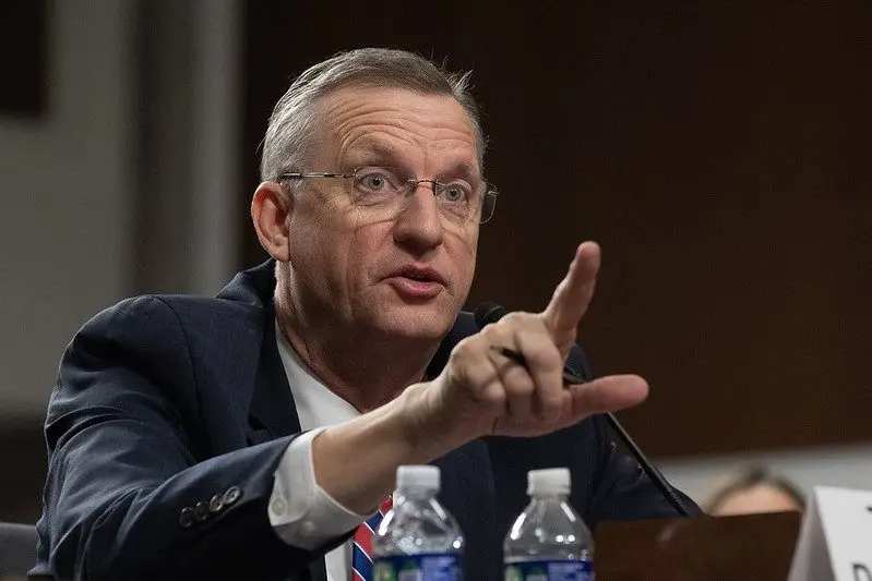 VA Secretary-designate Douglas A. Collins testifies before the Senate Veterans Affairs Committee during his confirmation hearing in Washington, Jan. 21, 2025. Photo: Robert Turtil / U.S. Department of Veterans Affairs via Flickr / PDM 1.0