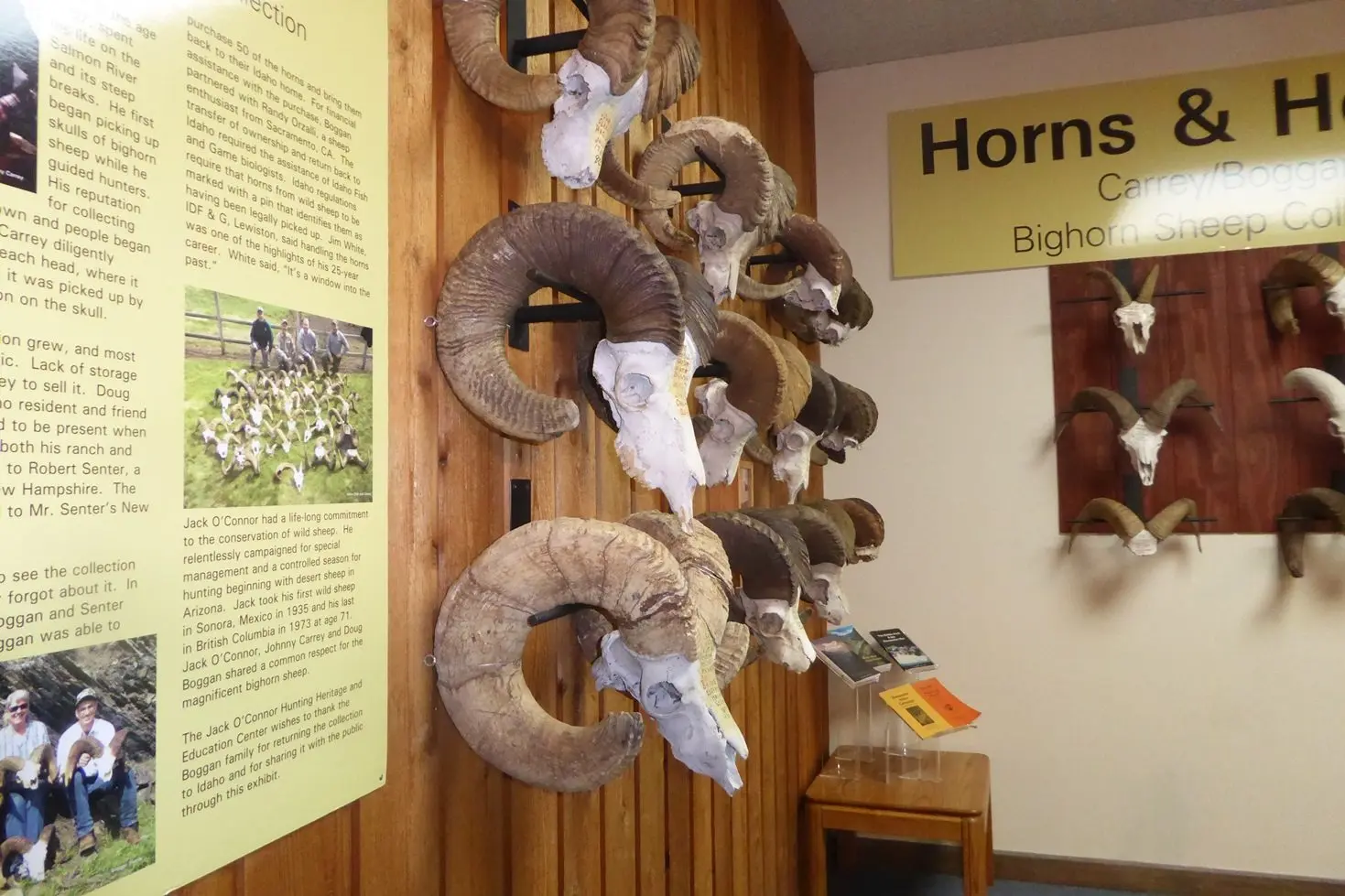 Display of the John Carrey collection at the Jack O’Connor Hunting Heritage and Education Center at Hells Gate State Park in Lewiston.