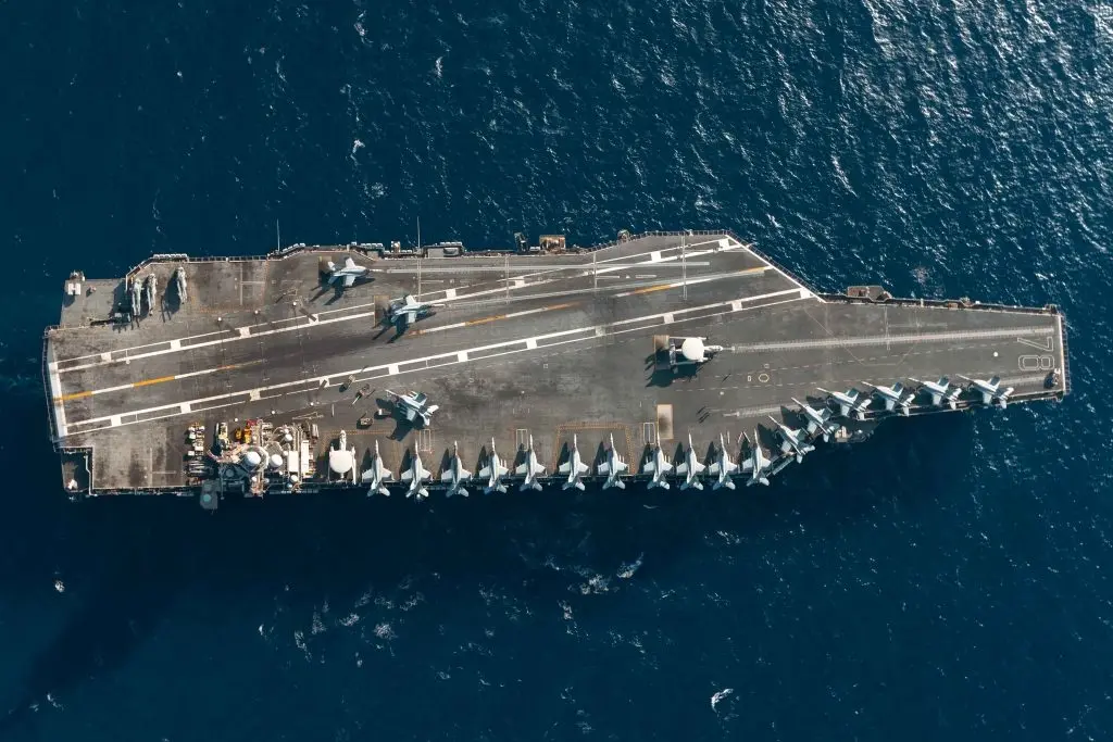 The USS Gerald R. Ford sails in the Ionian Sea on July 29, 2025, during NATO’s Neptune Strike. Photo: Navy Petty Officer 2nd Class Maxwell Orlosky / U.S. Department of Defense / United States Government Work