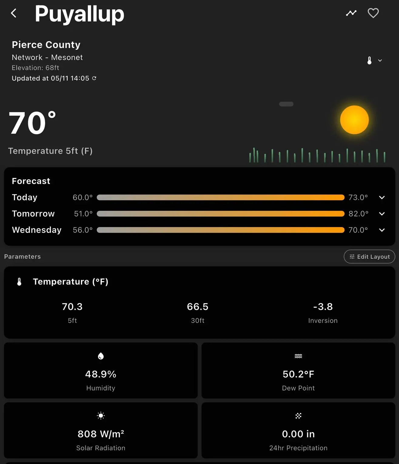 Users can easily toggle between AgWeatherNet stations around the state to get updated information that is close to where they may be in the near future, or where they have farmland (photos courtesy of WSU CAHNRS).