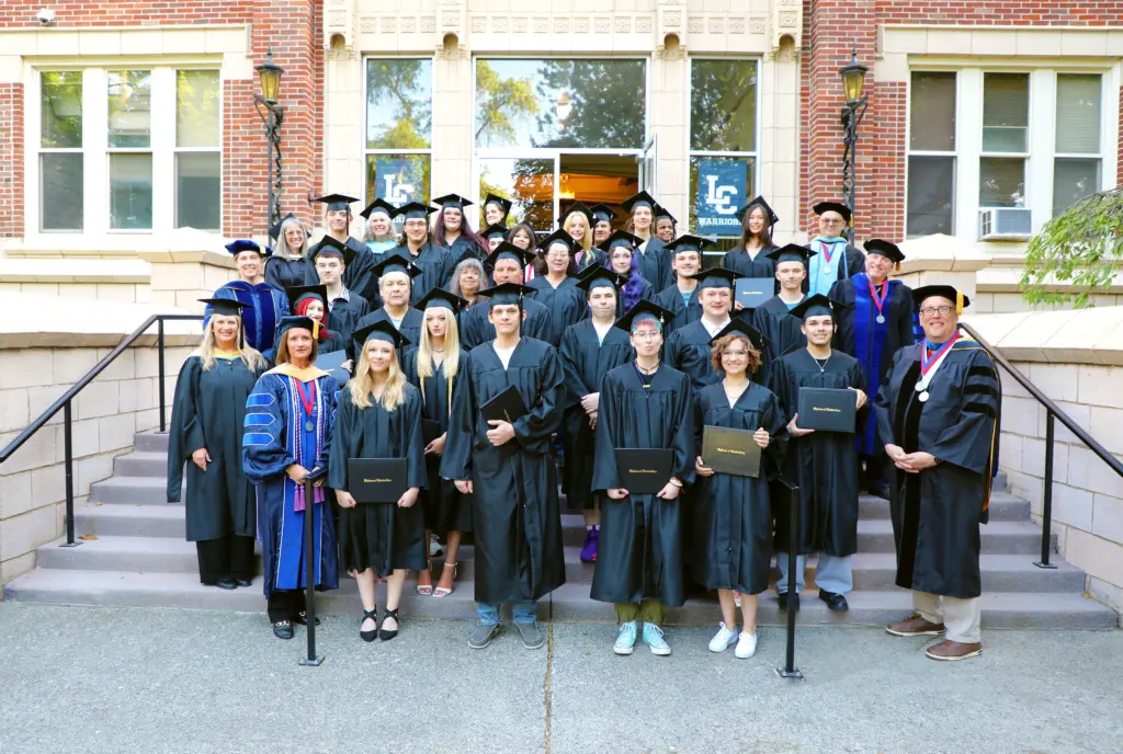 GED graduates pose for a group photo on the Lewis-Clark State College campus Tuesday, May 19.