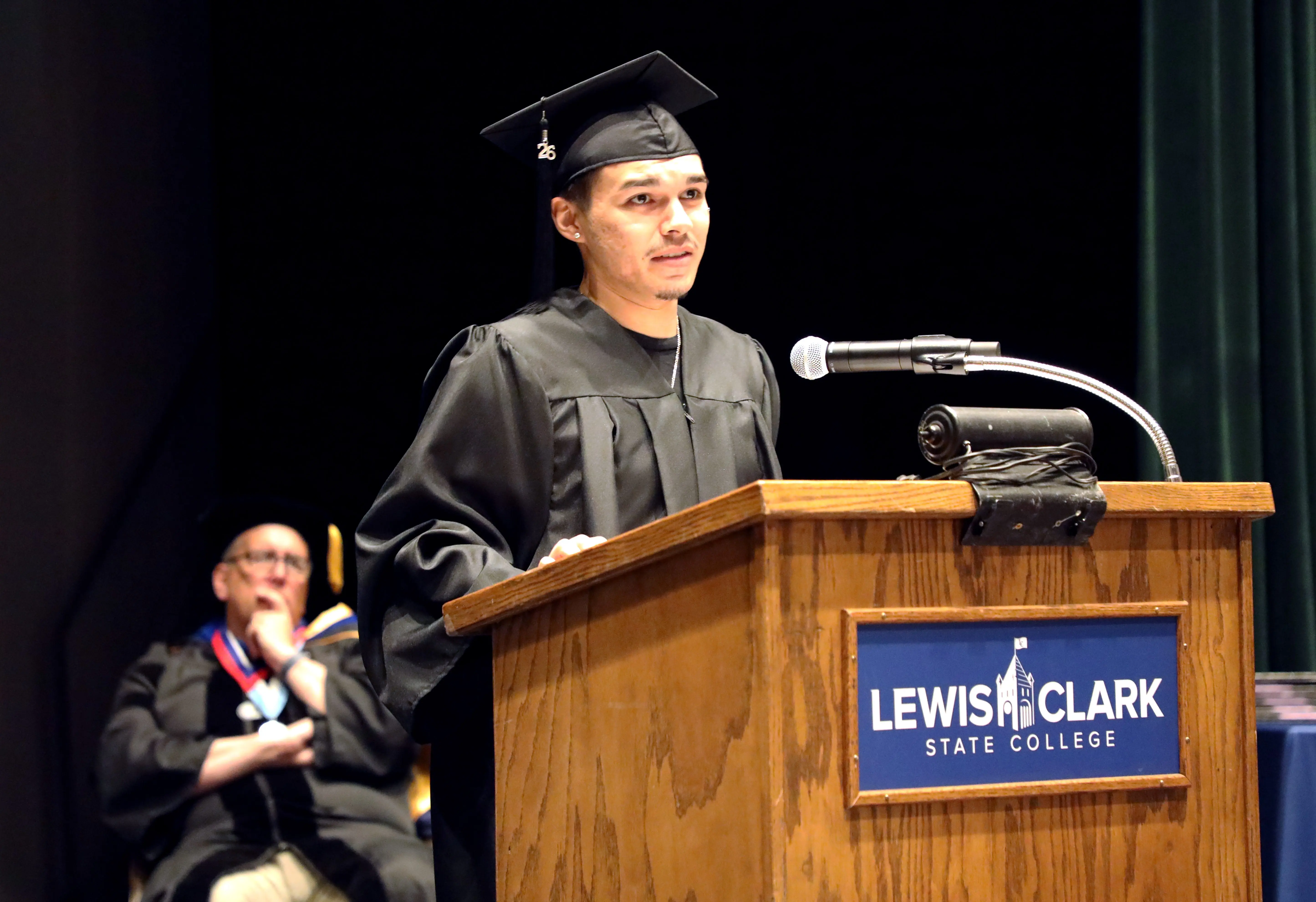 Joseph Taylor was one of three graduate speakers at the 2026 GED commencement ceremony Tuesday, May 19, at Lewis-Clark State College.