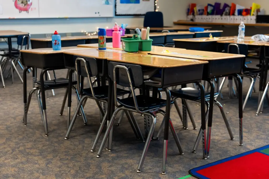 A classroom at Woodrow Wilson Elementary School in South Salt Lake City, Utah, on March 12, 2024. (Photo by Spenser Heaps/Utah News Dispatch)