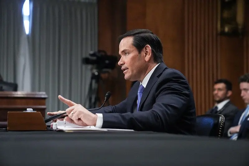 Secretary of State Marco Rubio testifies before the Senate Foreign Relations Committee in Washington, May 20, 2025. Photo: Freddie Everett / U.S. Department of State via Flickr / United States Government Work