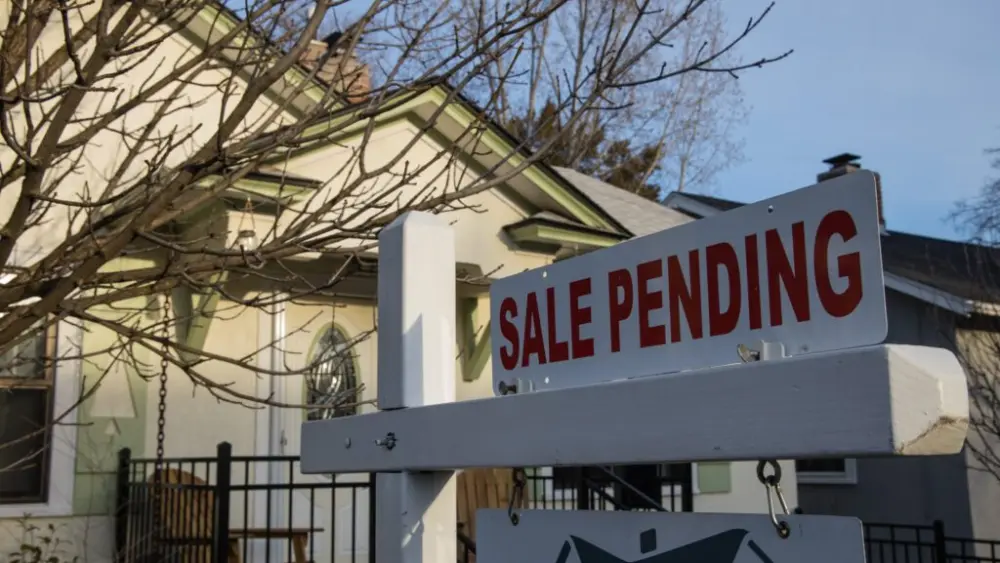 A house for sale in the North End of Boise on March 21, 2021. (Otto Kitsinger for the Idaho Capital Sun)