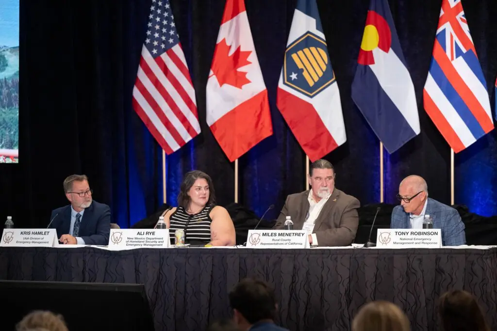 Emergency management experts from Western states discussed efforts at FEMA reform and the agency’s continued lack of wildfire focus. (Photo courtesy of Ellen Jaskol/Western Governors’ Association)