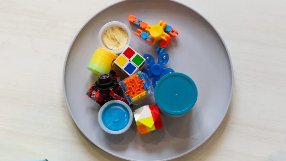 Fidget toys inside a therapy room at an Idaho youth residential facility. Idaho has taken a number of steps to improve oversight of youth residential facilities statewide. (Photo by Kyle Pfannenstiel/Idaho Capital Sun)
