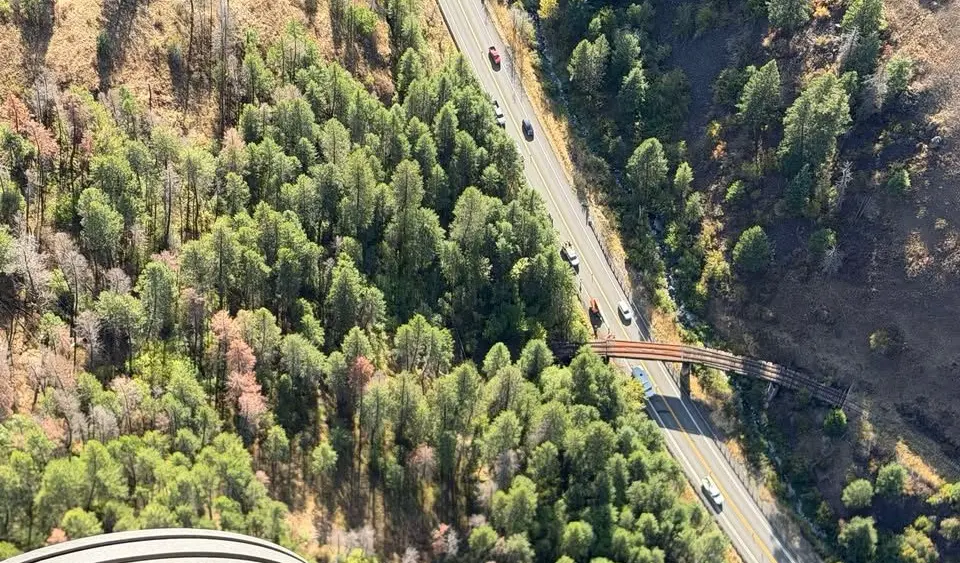 Crews started to remove the lower trestle on the Culdesac grade highway 95 - Glen Baldwin