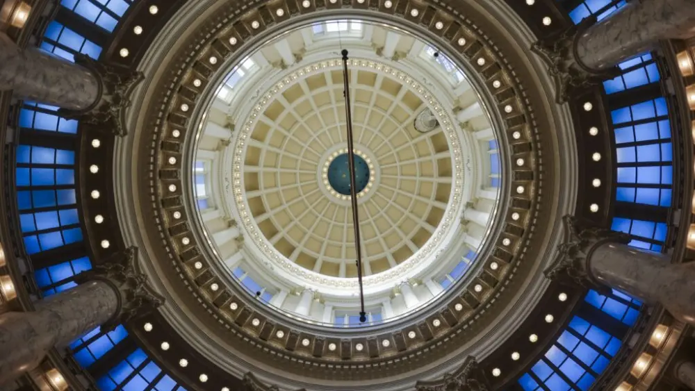 The rotunda of the Idaho Statehouse as seen on Jan. 14, 2026, in Boise. (Photo by Pat Sutphin for the Idaho Capital Sun)