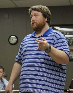 John Keith Miller with the Marshall County Recycling Department, gave an update to the court on their activity at the center and introduced the MCHS students' presentation.