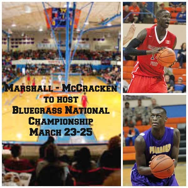 Marshall County and McCracken County will host the Bluegrass National Championship which will feature many top players from acrosss the nation including (top) Thon Maker from Orangeville Prep, Canada and (bottom) Roosevelt Smart with Sunrise Christian, Kansas.