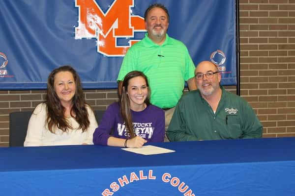 Sydney Goff was joined by her parents Leah and Keith, along with Marshall County girl's track Head Coach Cory Westerfield, at Thursday's signing.