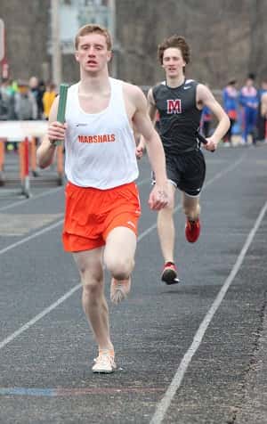 Collin Gunn was part of the first place 4 x 400 meter relay team.