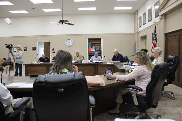 The Fiscal Court met Tuesday in their newly renovated court room.