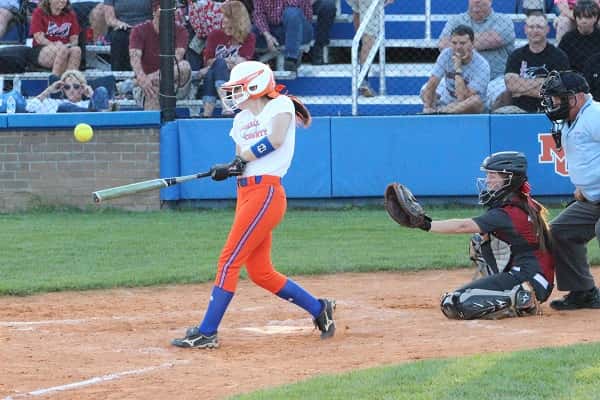Hailey Harrell opened up the 3-run 3rd inning for the Lady Marshals with a single.