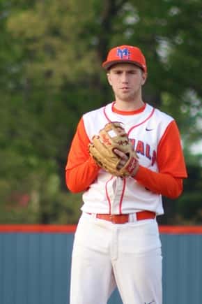 Hunter Jaco pitched a 3-hit shut-out in the Marshals 2-0 win over Murray. Photo by Savanah Smothers