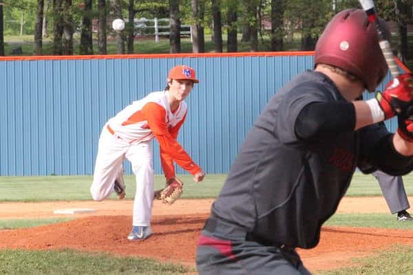 Trace Colson pitched four innings against McCracken County in the Marshals 10-3 loss.